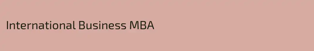 International Business MBA